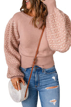 Load image into Gallery viewer, Textured Bubble Sleeve Knit Sweater
