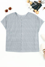 Load image into Gallery viewer, Ribbed Knit Round Neck Relaxed Tee
