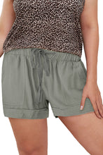 Load image into Gallery viewer, Gray Black/Red/Blue/Green/Gray/Apricot Elastic Waist Drawstring Pocket Shorts
