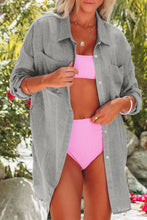 Load image into Gallery viewer, Lightweight Shirt Style Beach Cover Up
