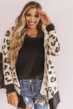 Load image into Gallery viewer, Print Hooded Open Front Cardigan
