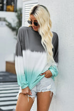 Load image into Gallery viewer, Color Block Tie Dye Pullover Sweatshirt
