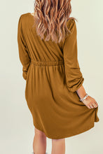 Load image into Gallery viewer, Button Up High Waist Long Sleeve Dress
