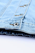 Load image into Gallery viewer, Acid Washed Pockets Buttoned Denim Jacket
