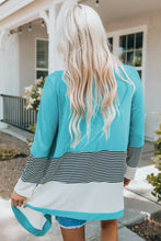 Load image into Gallery viewer, Loose Fit Stripe Colorblock Cardigan
