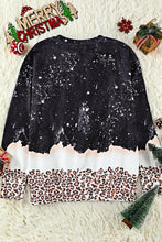Load image into Gallery viewer, TEXAS Leopard Color Block Pullover Sweatshirt
