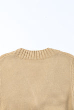 Load image into Gallery viewer, Beige Front Pockets Buttons Textured Cardigan
