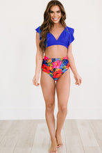 Load image into Gallery viewer, Floral Ruffled Hem High Waist Bikini Set

