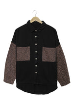 Load image into Gallery viewer, Contrast Leopard Denim Jacket
