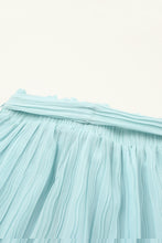 Load image into Gallery viewer, Ruffled Waist Pleated Shorts with Belt
