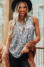 Load image into Gallery viewer, Leopard  V Neck Tank Top
