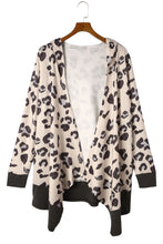 Load image into Gallery viewer, Print Hooded Open Front Cardigan
