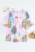 Load image into Gallery viewer, Animal Watercolor Mixed Print Loose Top
