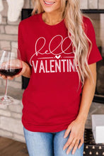 Load image into Gallery viewer, Hello Valentine Letter Print T Shirt
