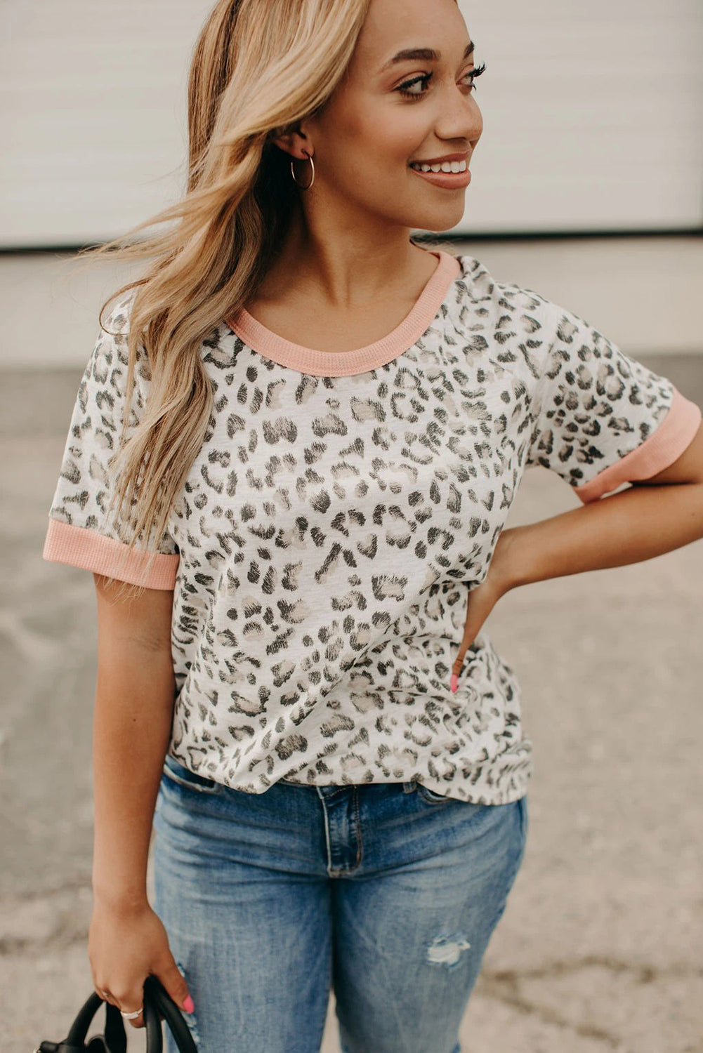 Trim Leopard Tee