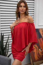 Load image into Gallery viewer, Multiple Dressing Layered Red Mini Poncho Dress
