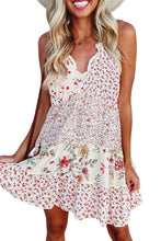 Load image into Gallery viewer, Floral Ruffled Spaghetti Strap Mini Dress
