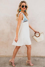 Load image into Gallery viewer, Summer Beach Floral Sleeveless V Neck Mini Dress
