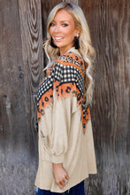 Load image into Gallery viewer, Plaid Leopard Chevron Cardigan
