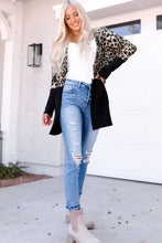 Load image into Gallery viewer, Leopard Print Patchwork Pocket Cardigan
