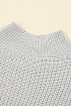 Load image into Gallery viewer, High Neck Drop Shoulder Plain Sweater
