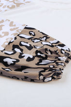 Load image into Gallery viewer, Beige Leopard Print Bubble Sleeve Top
