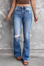 Load image into Gallery viewer, Distressed Flare Jeans
