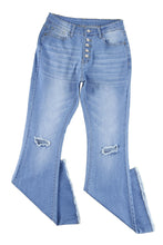 Load image into Gallery viewer, High Rise Distressed Bell Bottom Denims
