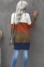 Load image into Gallery viewer, Colorblock Longline Cardigan with Pocket
