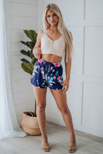 Load image into Gallery viewer, Floral Drawstring Elastic Waist Shorts
