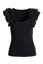 Load image into Gallery viewer, Ruffle Short Sleeves Round Neck Top
