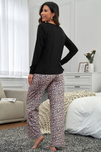 Load image into Gallery viewer, MERRY Leopard Print Long Sleeve High Waist Lounge Set
