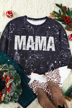 Load image into Gallery viewer, MAMA Bleached Leopard Trim Pullover Sweatshirt
