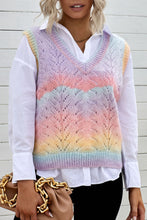 Load image into Gallery viewer, Multicolor V Neck Tie-dye Sweater Vest

