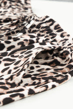 Load image into Gallery viewer, Colorblock Leopard Short Sleeve and Shorts Loungewear
