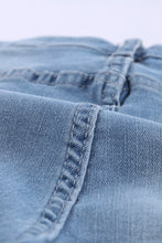 Load image into Gallery viewer, Light Blue Frayed Hem Denim Shorts
