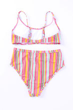 Load image into Gallery viewer, Stripe High Waist Stripe Bikini Set
