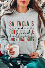 Load image into Gallery viewer, Christmas Letter Graphic Print Pullover Sweatshirt
