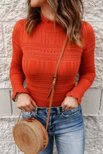 Load image into Gallery viewer, Crochet Hollowed Knit long Sleeve Pullover
