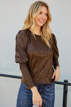 Load image into Gallery viewer, Puff Sleeve Sequin Top
