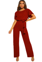 Load image into Gallery viewer, Oh So Glam Belted Wide Leg Jumpsuit
