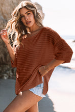 Load image into Gallery viewer, Textured Knit Drop Shoulder Tee
