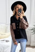 Load image into Gallery viewer, Contrast Leopard Denim Jacket
