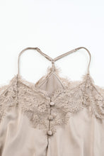 Load image into Gallery viewer, Lace Neckline Sleeveless Satin Bodysuit
