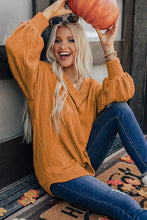 Load image into Gallery viewer, Textured V Neck Long Sleeve Knit Top
