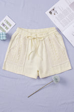 Load image into Gallery viewer, Crochet Detail Drawstring Elastic Waist Women Shorts
