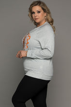 Load image into Gallery viewer, Halloween Pumpkin Leopard Print Plus Size Sweatshirt
