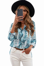 Load image into Gallery viewer, Wild Snake Print Shirt with Pockets
