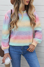 Load image into Gallery viewer, Pearl Decoration Gradient Tie-dye Sweater
