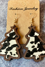 Load image into Gallery viewer, Christmas Tree Shape Pattern Print Dangle Earrings
